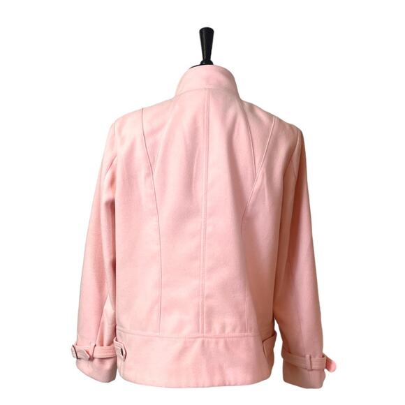 Chico’s Women’s Coat Moto Style Zip Front Jacket Pink Size 2 Women's Size M - Picture 4 of 14